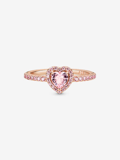 Sparkling Elevated Heart Ring