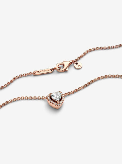Sparkling Heart Collier Necklace
14k rose gold plating