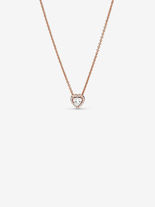 Sparkling Heart Collier Necklace
14k rose gold plating