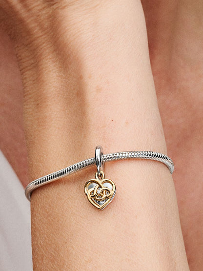 Lab-grown Diamond Engravable Mum Double Dangle Charm