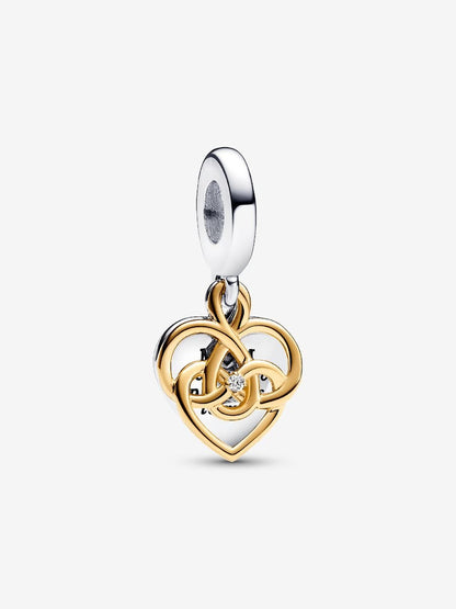 Lab-grown Diamond Engravable Mum Double Dangle Charm