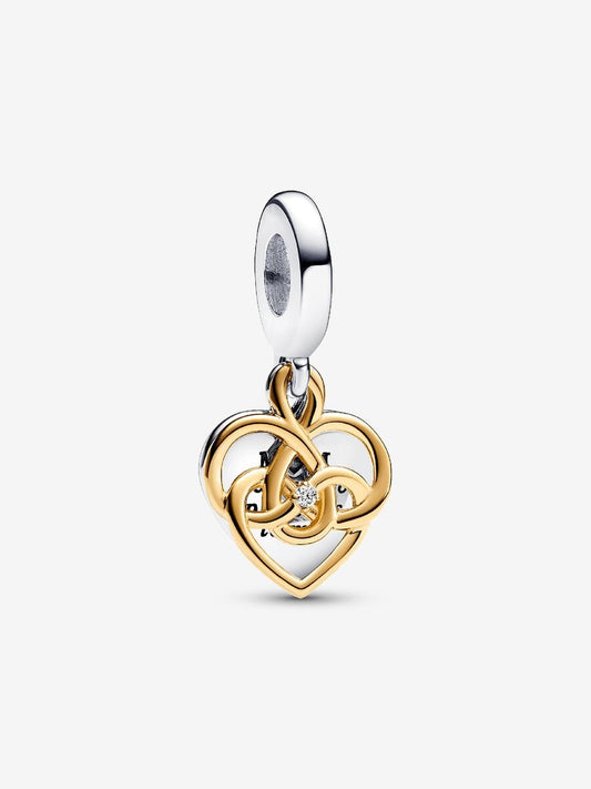 Lab-grown Diamond Engravable Mum Double Dangle Charm