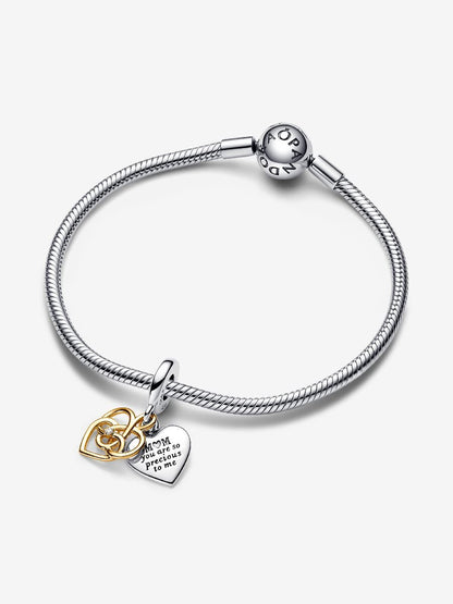 Lab-grown Diamond Engravable Mum Double Dangle Charm