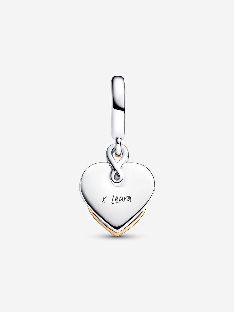 Lab-grown Diamond Engravable Mum Double Dangle Charm