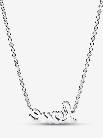 Sparkling Handwritten Love Collier Necklace