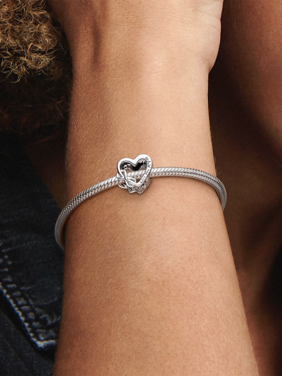 Love You Mom Infinity Heart Charm