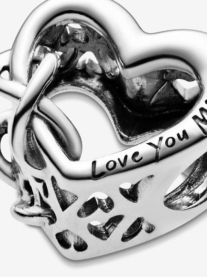 Love You Mom Infinity Heart Charm