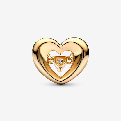 Radiant Heart & Floating Stone Charm