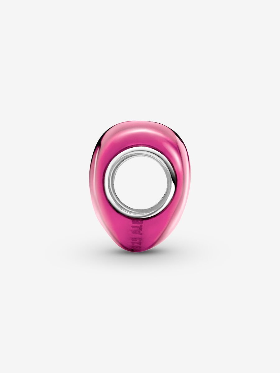 Metallic Pink Heart Charm