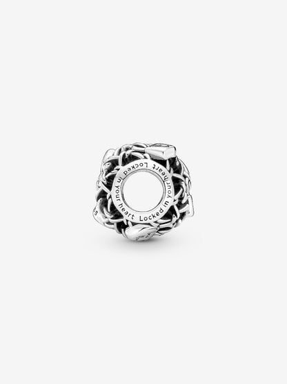 Openwork Chain Link Padlock Charm