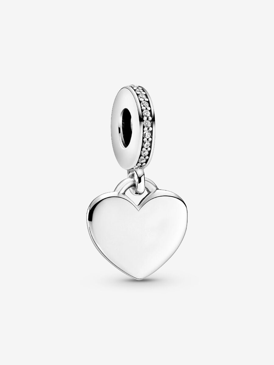 Engravable Heart Tag Dangle Charm