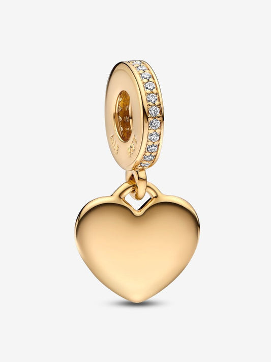 Engravable Heart Tag Dangle Charm
14k gold plating