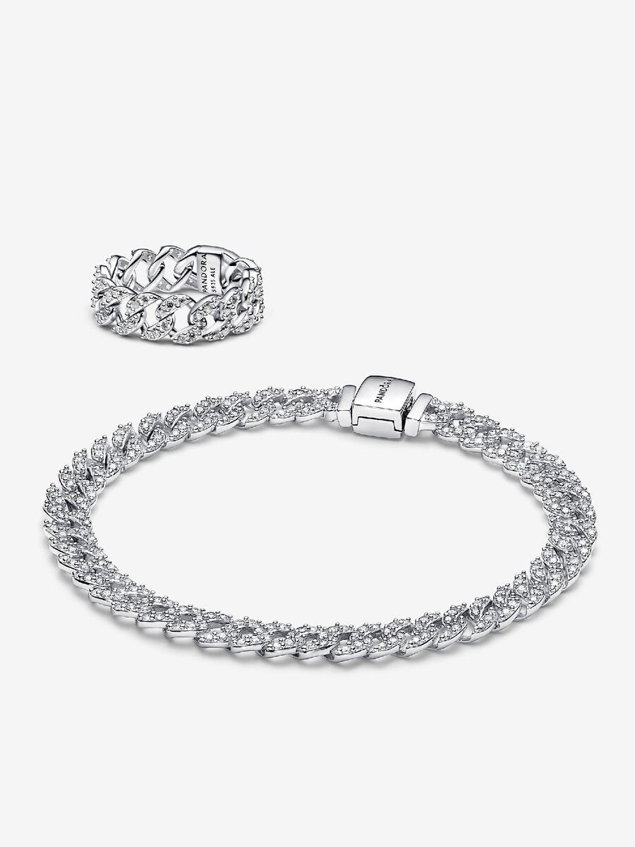 Timeless Pave Cuban Jewelry Set