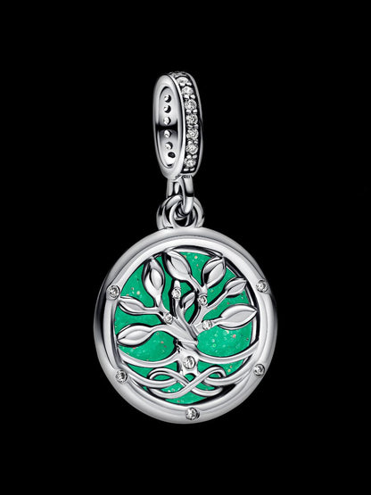 Glow-in-the-dark Infinity Tree Double Dangle Charm