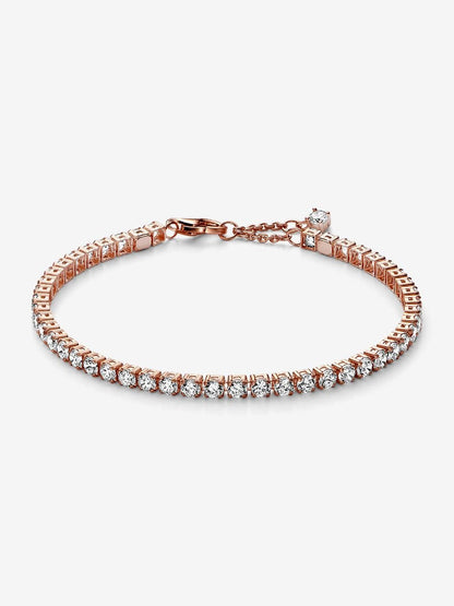 Sparkling Tennis Bracelet
14k rose gold plating