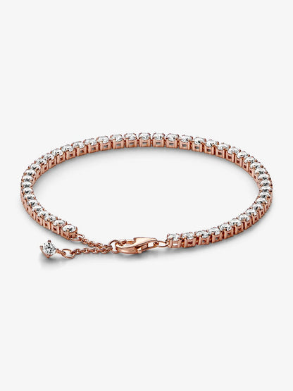 Sparkling Tennis Bracelet
14k rose gold plating