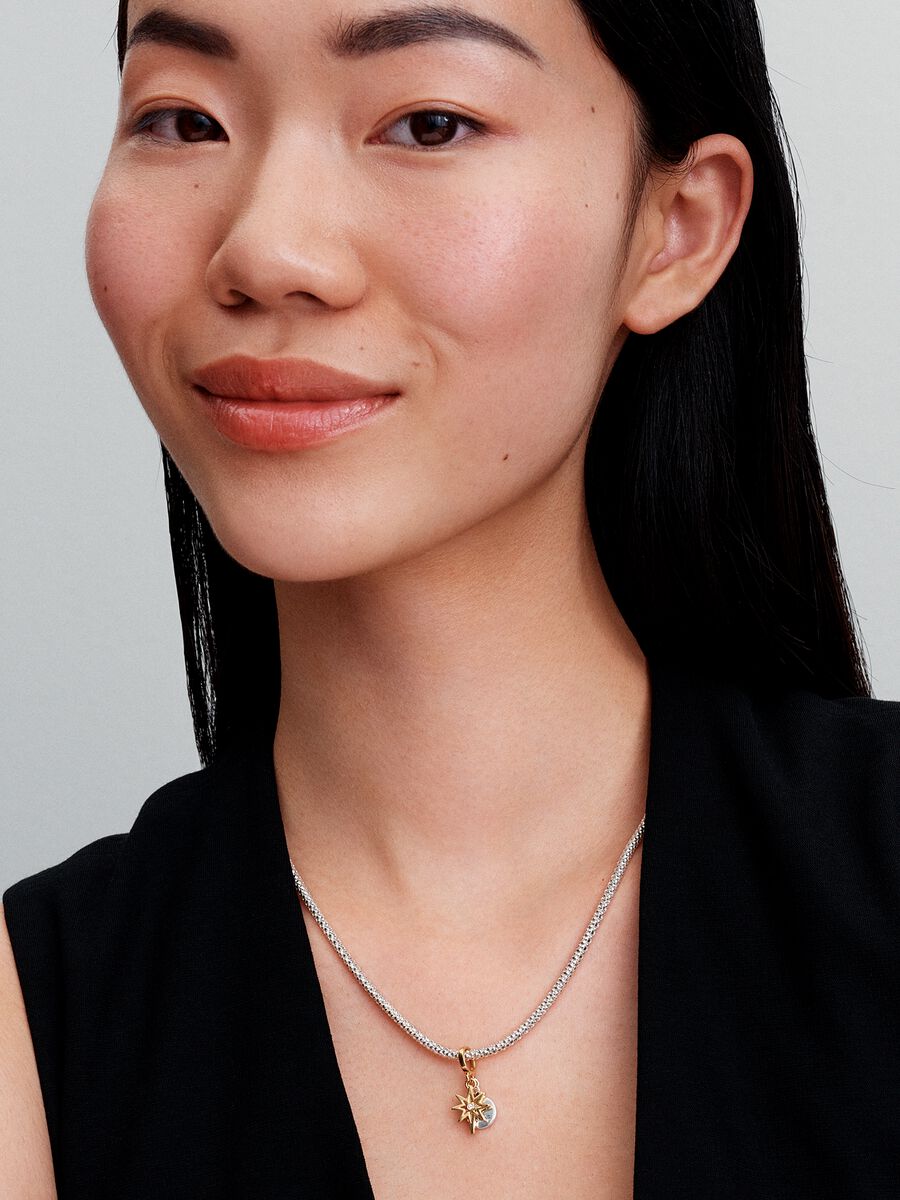 Engravable North Star Lab-grown Diamond Dangle Charm
0.009 ct TW, Sterling silver, 14k gold plating