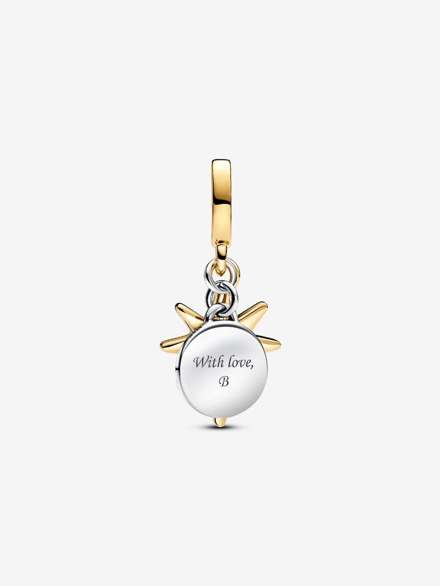 Engravable North Star Lab-grown Diamond Dangle Charm
0.009 ct TW, Sterling silver, 14k gold plating