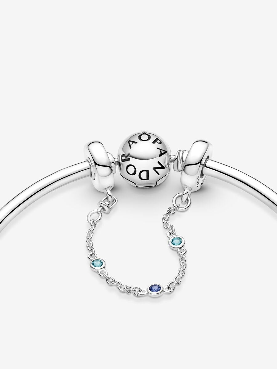 Triple Blue Stone Safety Chain