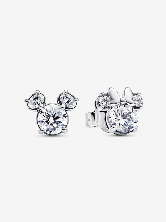 Disney Mickey Mouse & Minnie Mouse Sparkling Stud Earrings