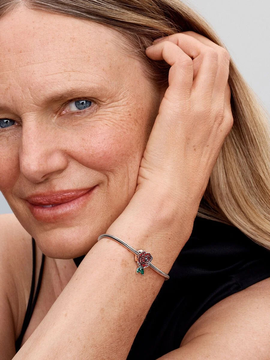 Pandora Sparkling Rose in Bloom Charm