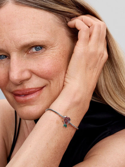 Pandora Sparkling Rose in Bloom Charm