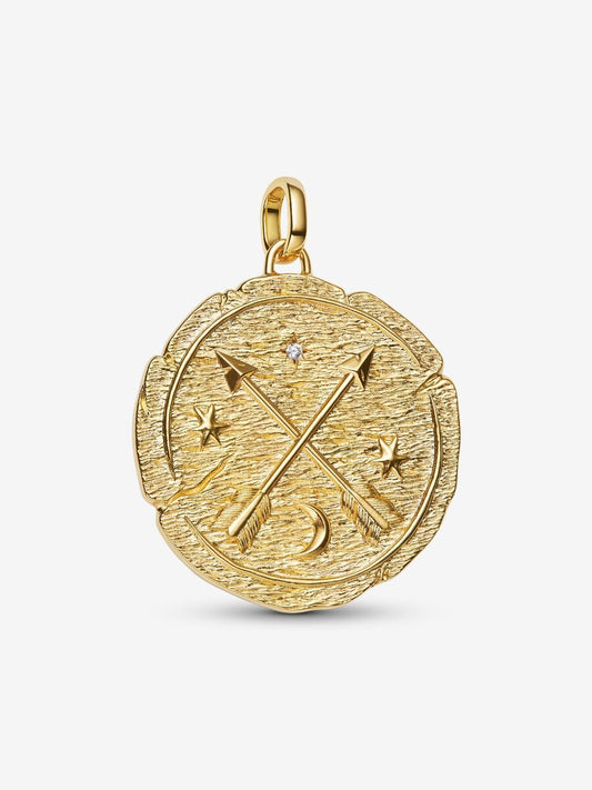 Crossing Arrows Oversized Medallion Charm
