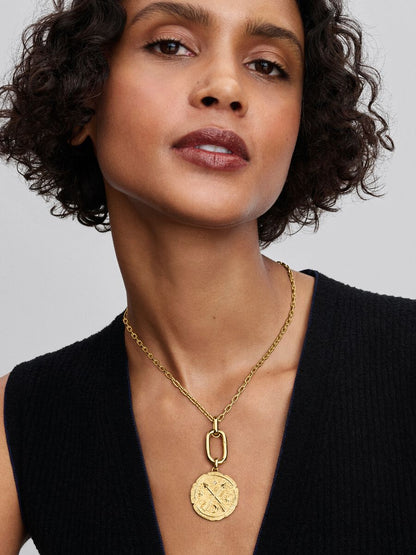 Crossing Arrows Oversized Medallion Charm
