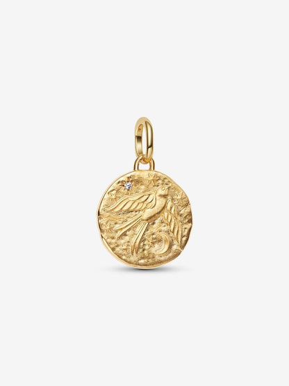 Swallow Medallion Charm