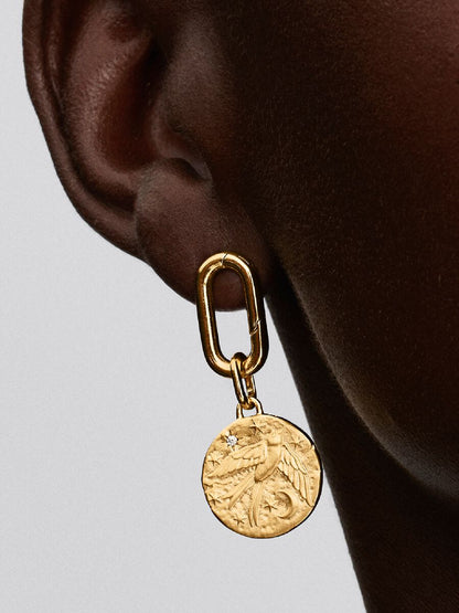 Swallow Medallion Charm