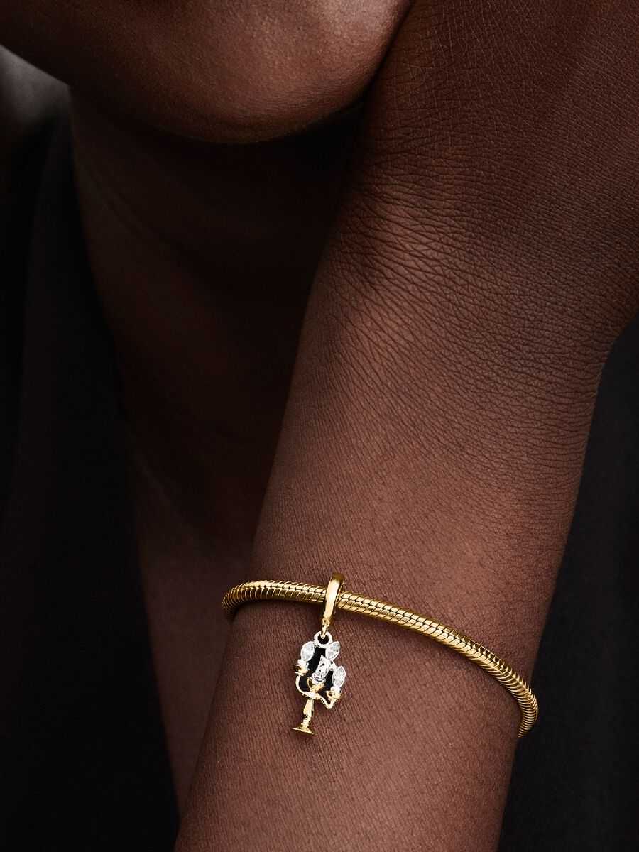 Disney Beauty and the Beast Lumiere Dangle Charm
Sterling silver, 14k gold plating