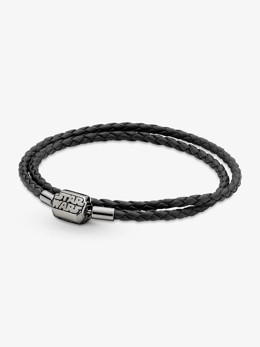 Pandora Moments Star Wars™ Limited Edition Clasp Double Black Leather Bracelet
Ruthenium plating
