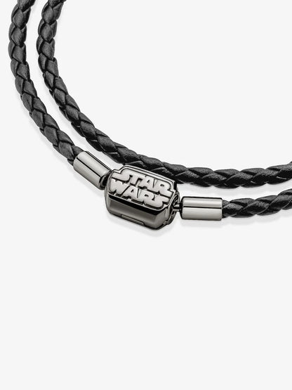 Pandora Moments Star Wars™ Limited Edition Clasp Double Black Leather Bracelet
Ruthenium plating