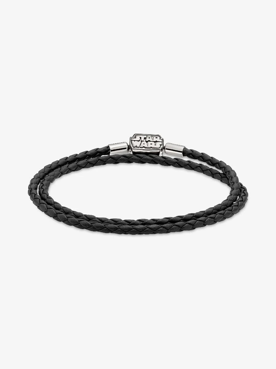 Pandora Moments Star Wars™ Limited Edition Clasp Double Black Leather Bracelet
Ruthenium plating