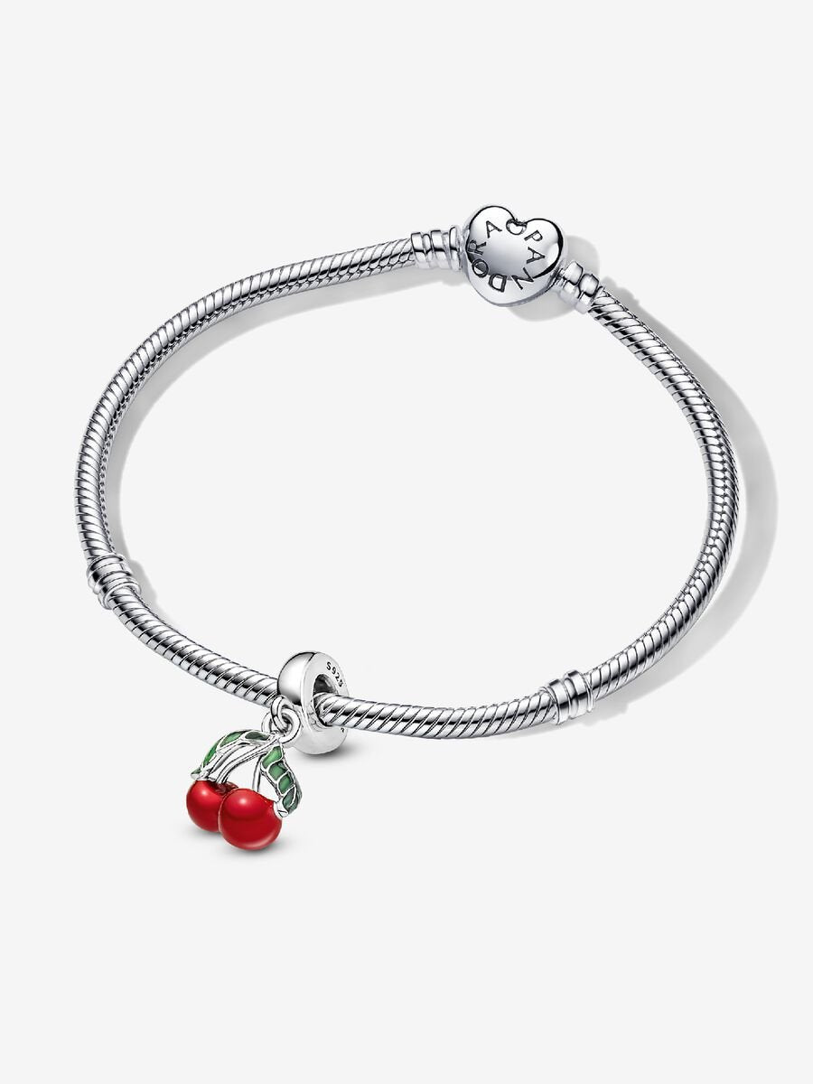 Cherry Dangle Charm Bracelet Set