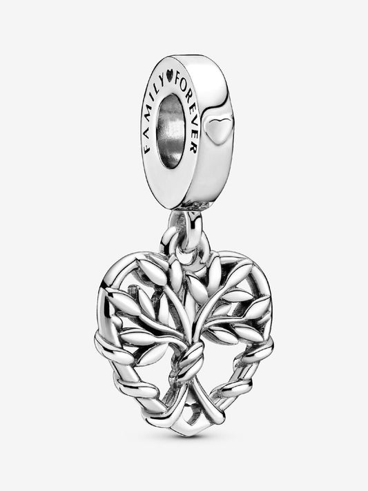 Heart Family Tree Dangle Charm