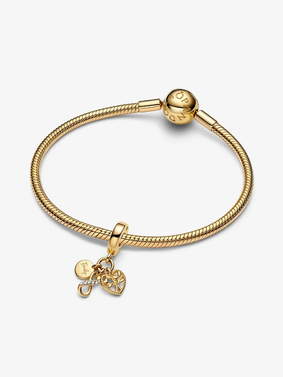 Family Infinity Triple Dangle Charm
14k gold plating