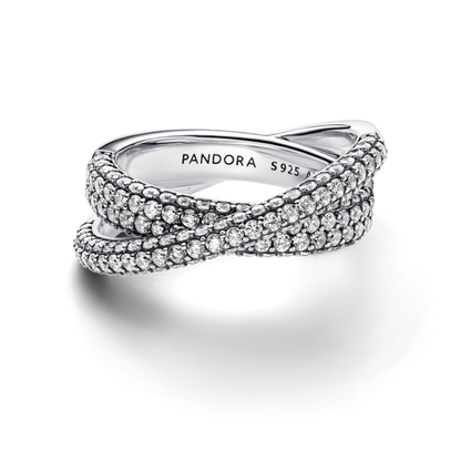 Pandora Timeless Pavé Crossover Dual Band Ring