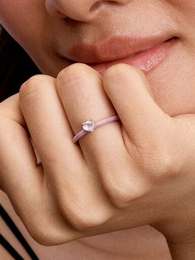 Pink Chakra Heart Ring