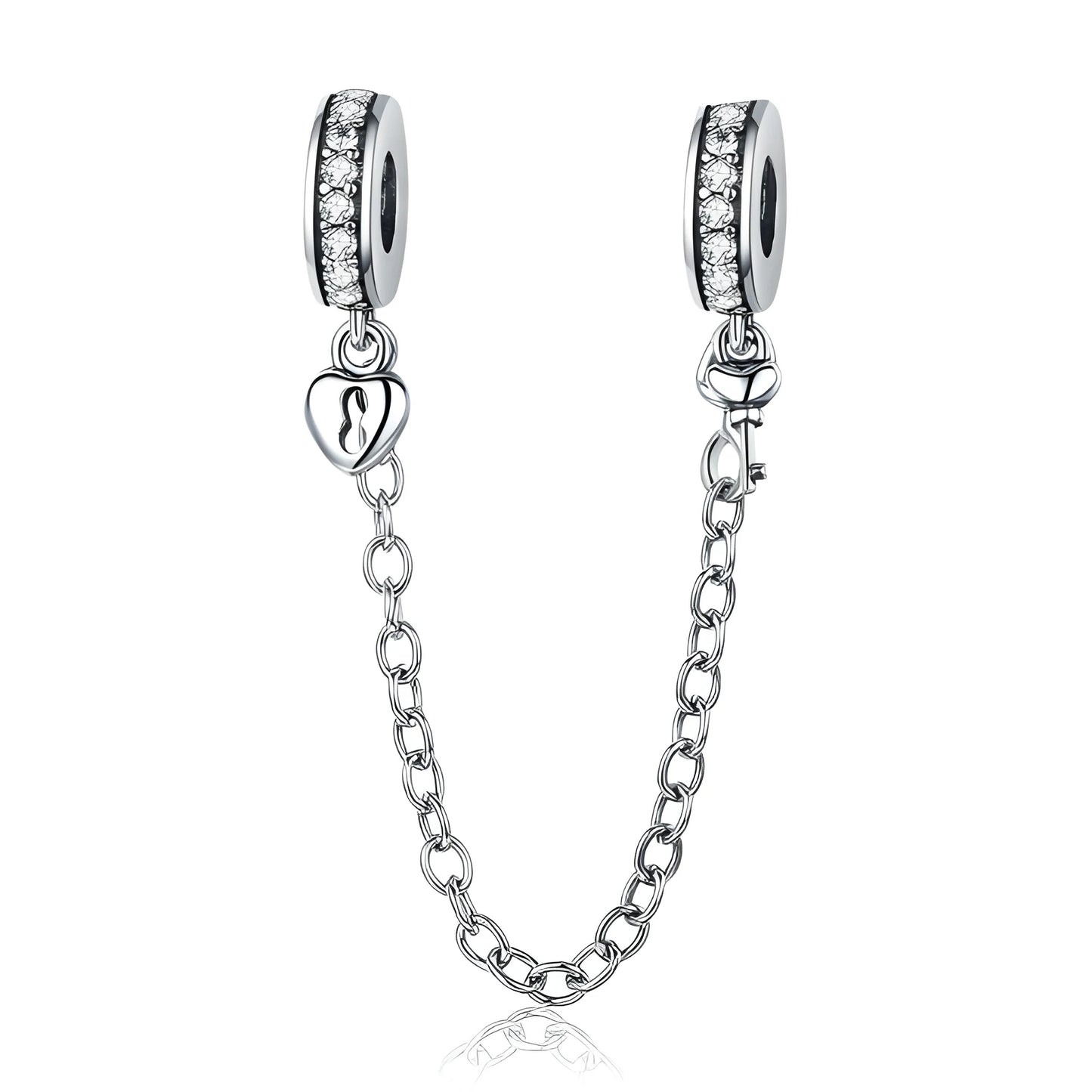 Heart Lock & Key Safety Chain