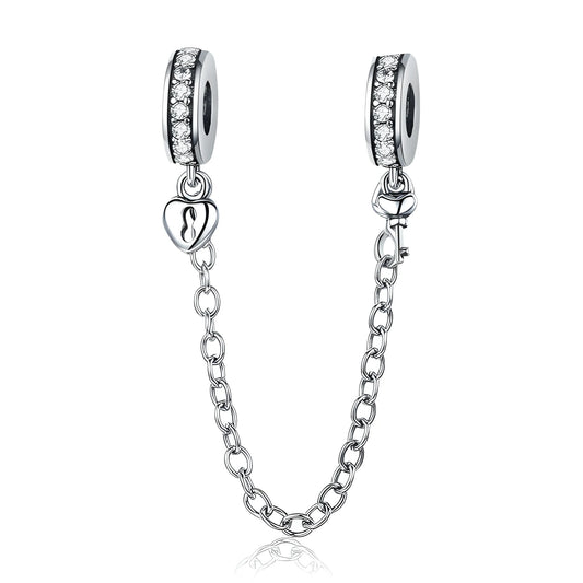 Heart Lock & Key Safety Chain