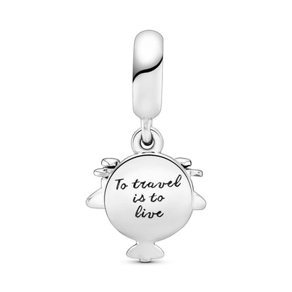 Airplane Silver Dangle charm