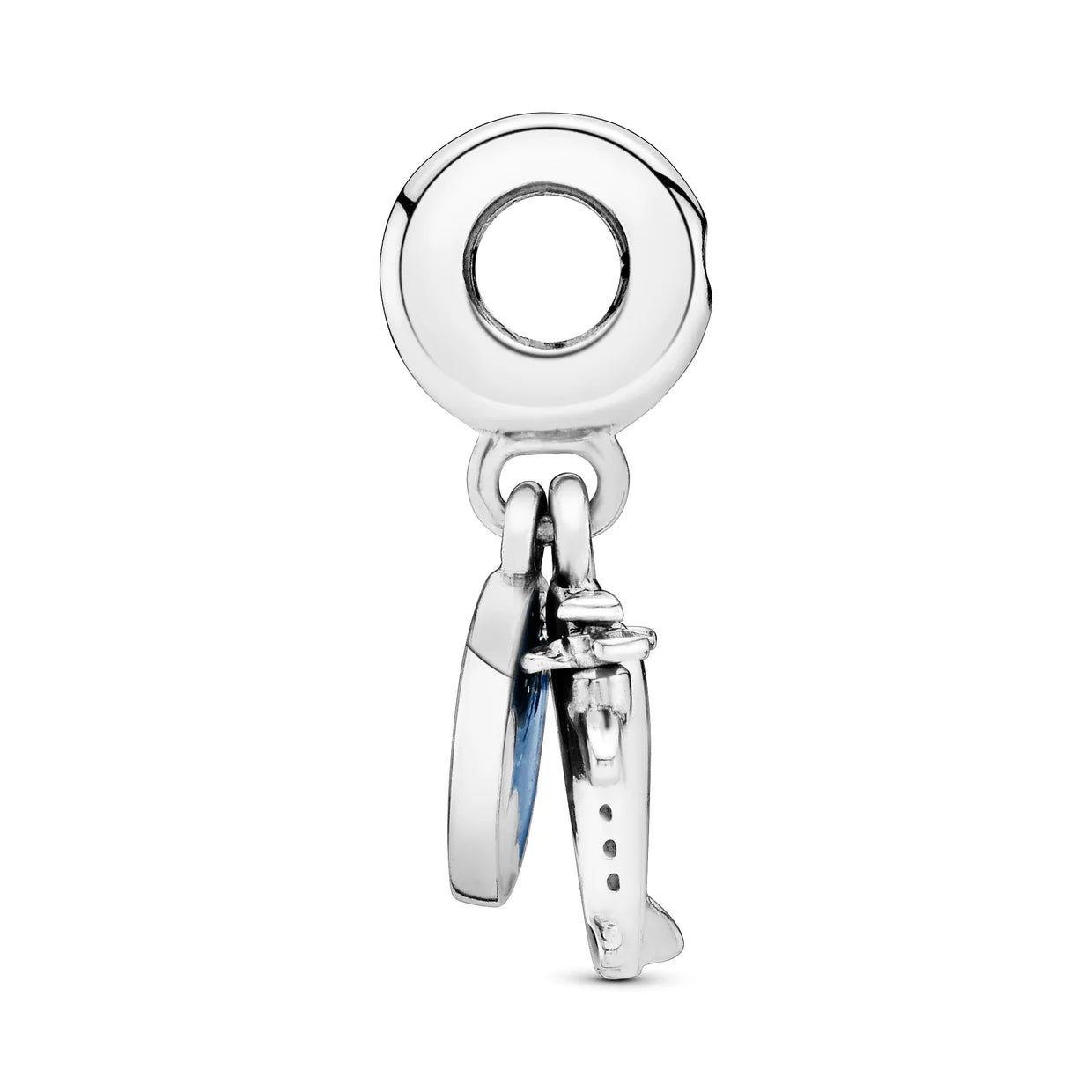 Airplane Silver Dangle charm