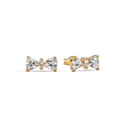 Sparkling Bow Stud Earrings
14k gold plating