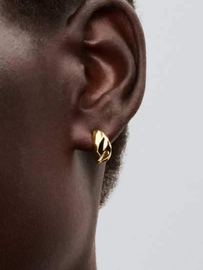 NEW | Rippled Open Hoop Earrings
14k gold plating