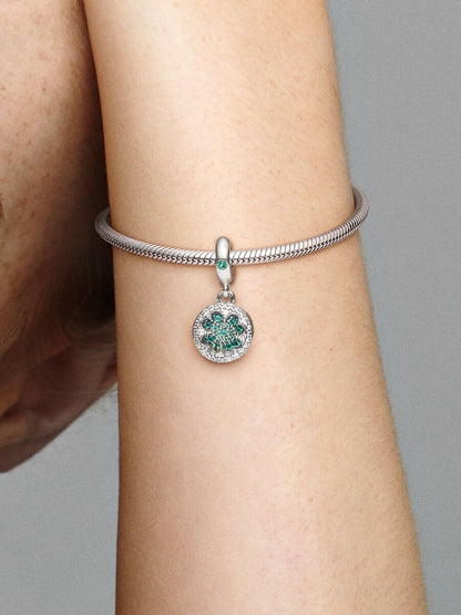 Lucky Four Leaf Clover Dangle Charm
Sterling silver