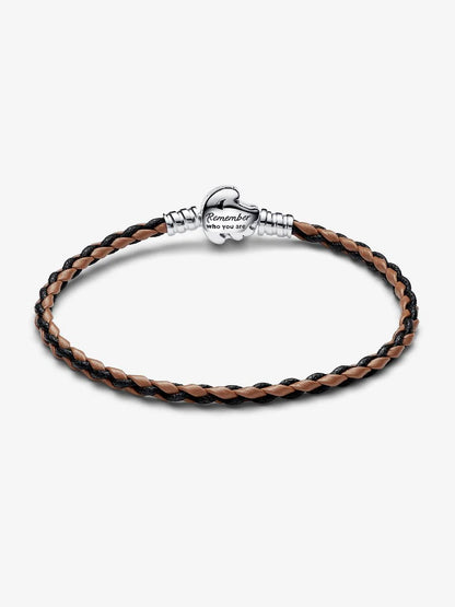 Disney The Lion King Clasp Pandora Moments Braided Leather Bracelet