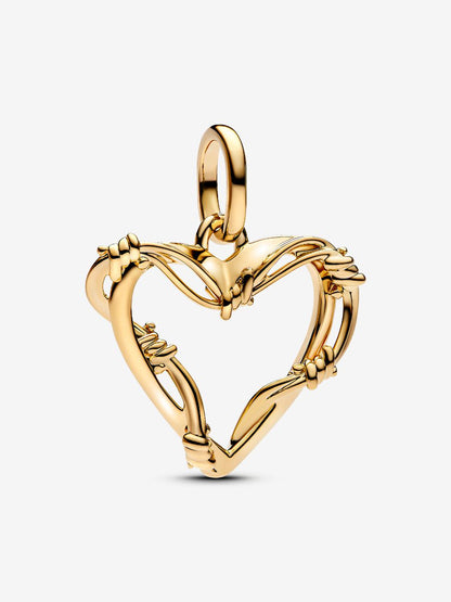 Wire Heart Dangle Charm
14k gold plating