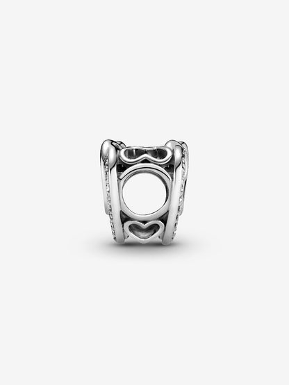 Sparkling Entwined Hearts Charm