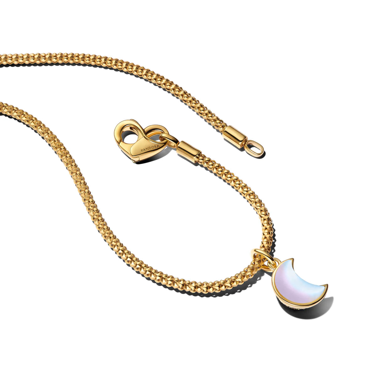 Sparkling Crescent Moon Dangle Charm
14k gold plating